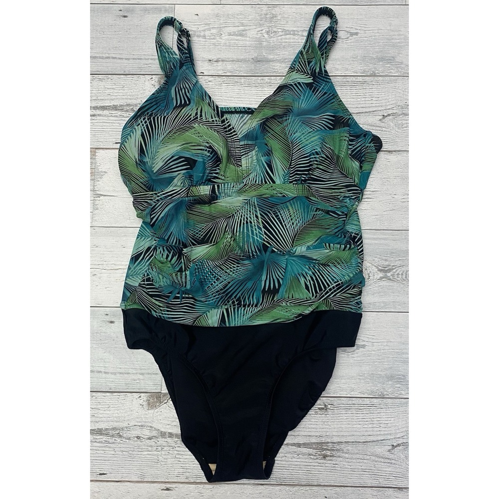 Ceeb Swimsuit One Piece Womens 10 Multicolor Tropical Floral Beach Vibes 80s 90s